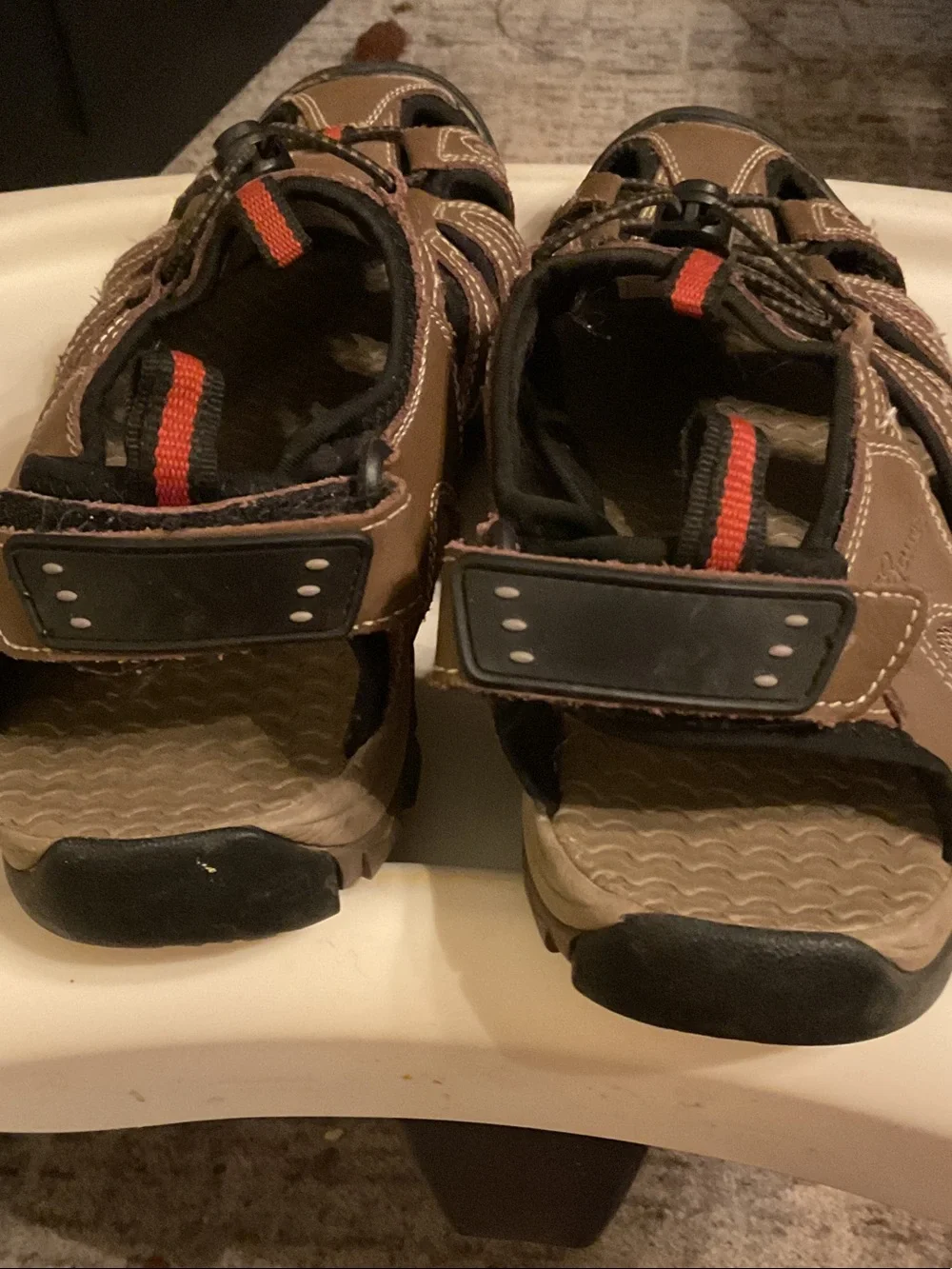 Eddie Bauer Brown Black Outdoor Fisherman Sandals size 11 (Men’s)